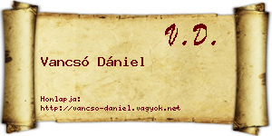 Vancsó Dániel névjegykártya