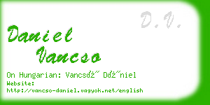 daniel vancso business card